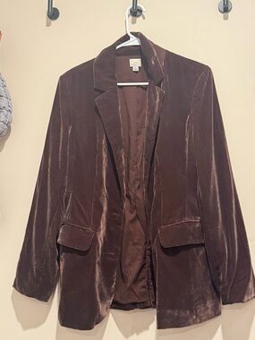 a new day Brown Velvet Blazer Jacket